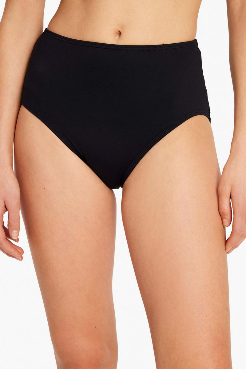 Kate Spade Swim High-waist Bikini Bottom, Black (S8C232)