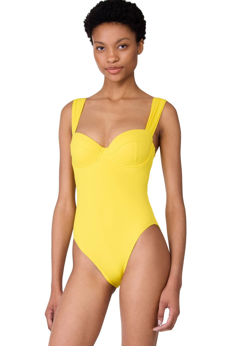 Kate Spade Underwired Shirred One Piece Swimsuit, Donovan (S8C491)