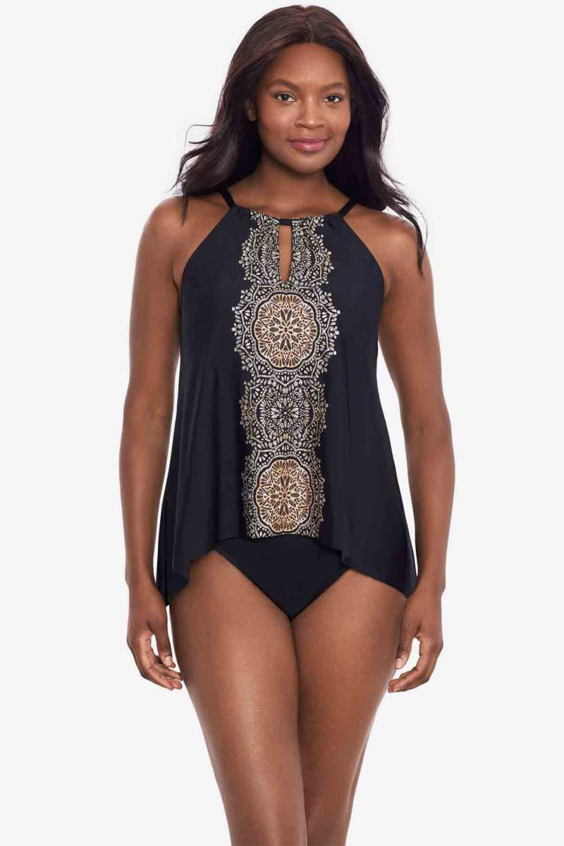 Miraclesuit Cappadocia Peephole Tankini Top, Black Multi (6552360)