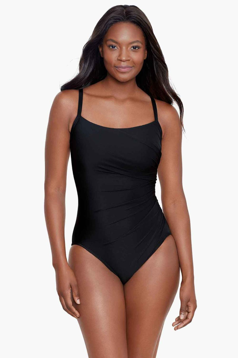 Miraclesuit Rock Solid Starr One Piece Swimsuit, Black (6559033)