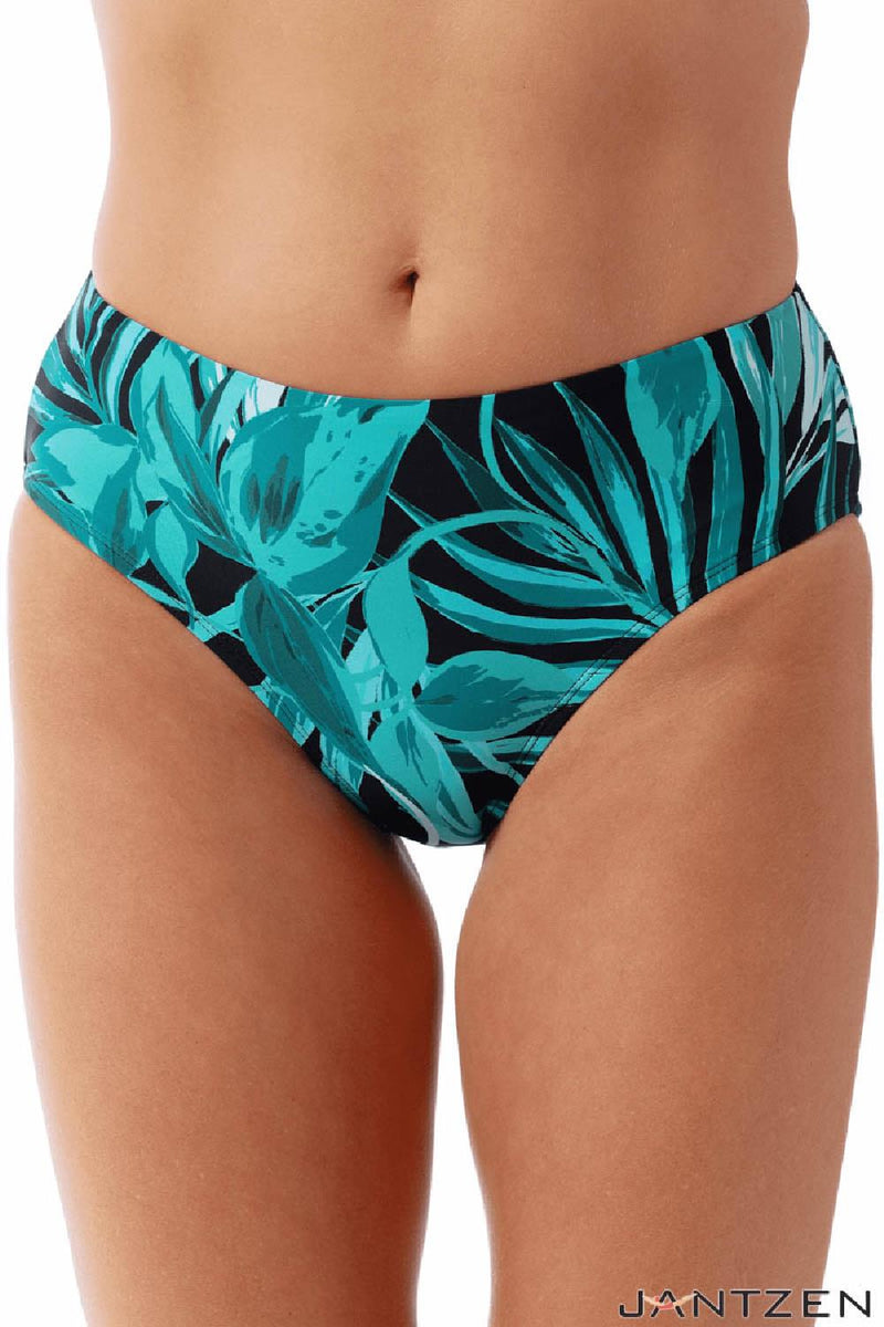 Jantzen Bold Paradise Judy Hipster Bottom, Black (JZ25083H)