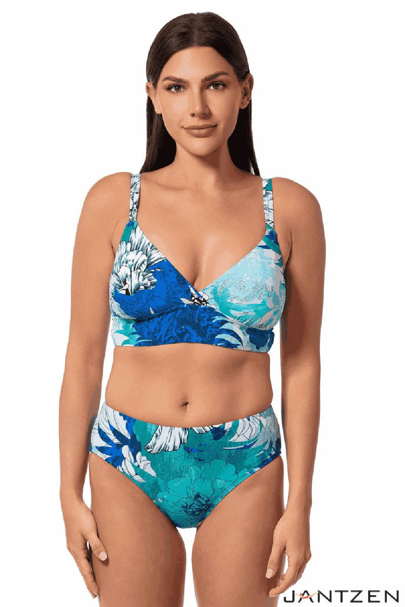 Jantzen Glowing Fields Cecile Midkini Top, Cobalt (JZ25180B)