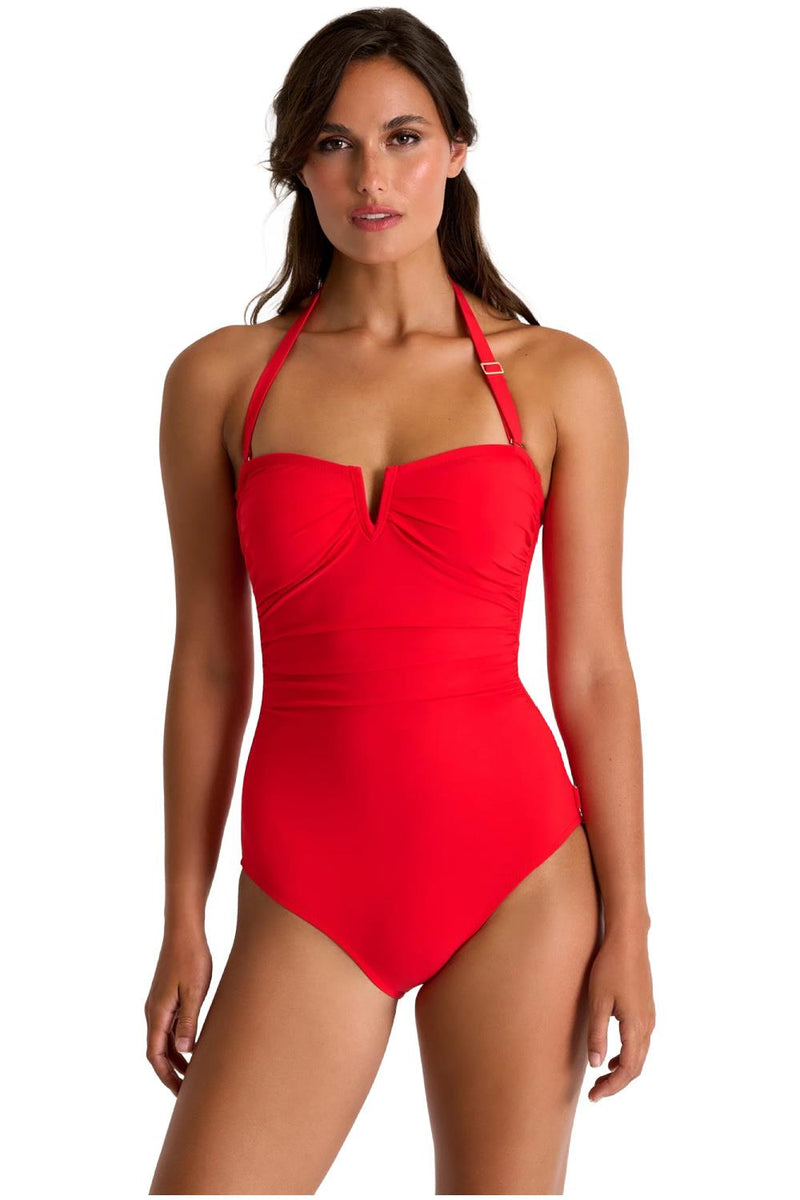 Shan Classic Bandeau One Piece Swimsuit, Red Pepper (42560-08)