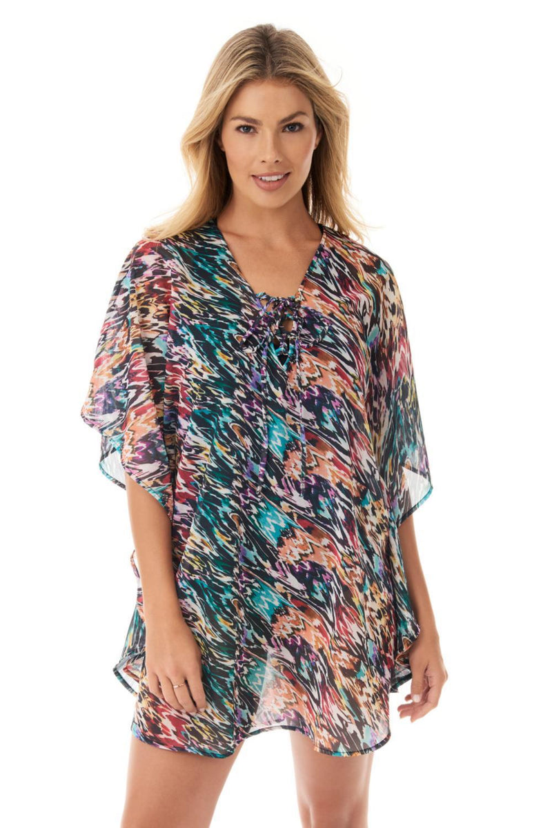 Take Cover Lace-Up Cover Up, Multi 5533104