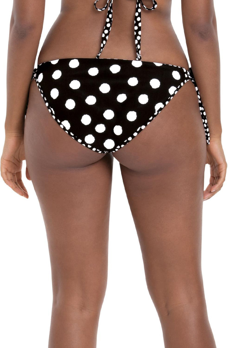 Anita Summer Dot MIMI Reversible Swim Side Tie Bottom, White/Black (M38790-0)