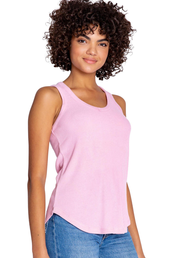 PJ Salvage Textured Essentials Tank Top RITETK- LILAC ROSE