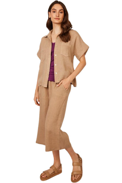 Pistache Crop Linen Pant M1469-1 Flax