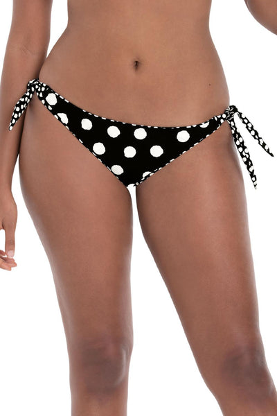 Anita Summer Dot MIMI Reversible Swim Side Tie Bottom, White/Black (M38790-0)