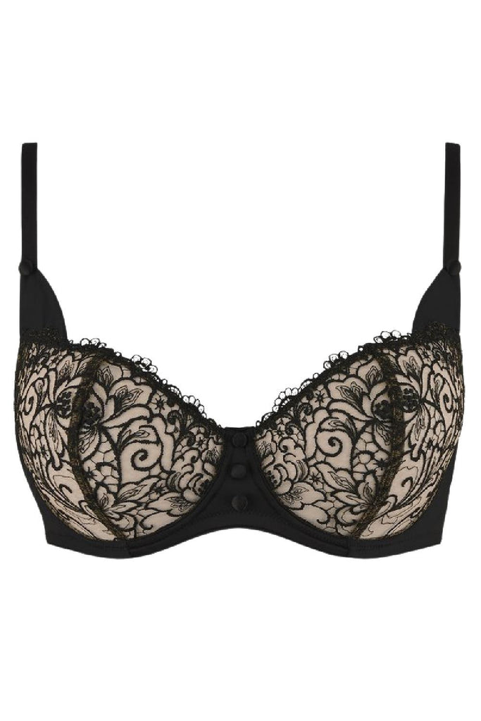 Aubade Au Bal De Flore Deep Half Cup Bra - Lingerie Underworld