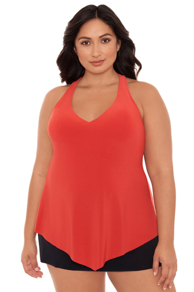 Magicsuit Womens Plus Solid Taylor Tankini Top 6006052W – My Top Drawer