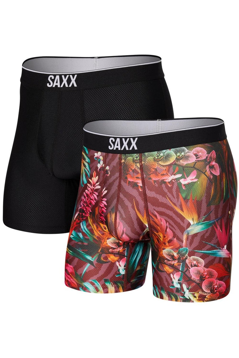 SAXX Volt Boxer Brief 2 Pack SXPP2T-XTV (Tropix Deluxe / Black)