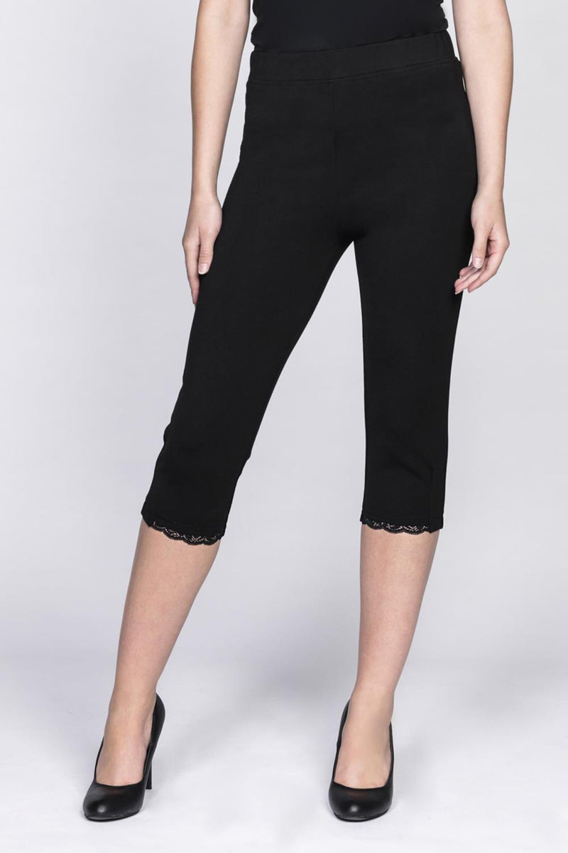 Lace Trim Capri Leggings 317-0296